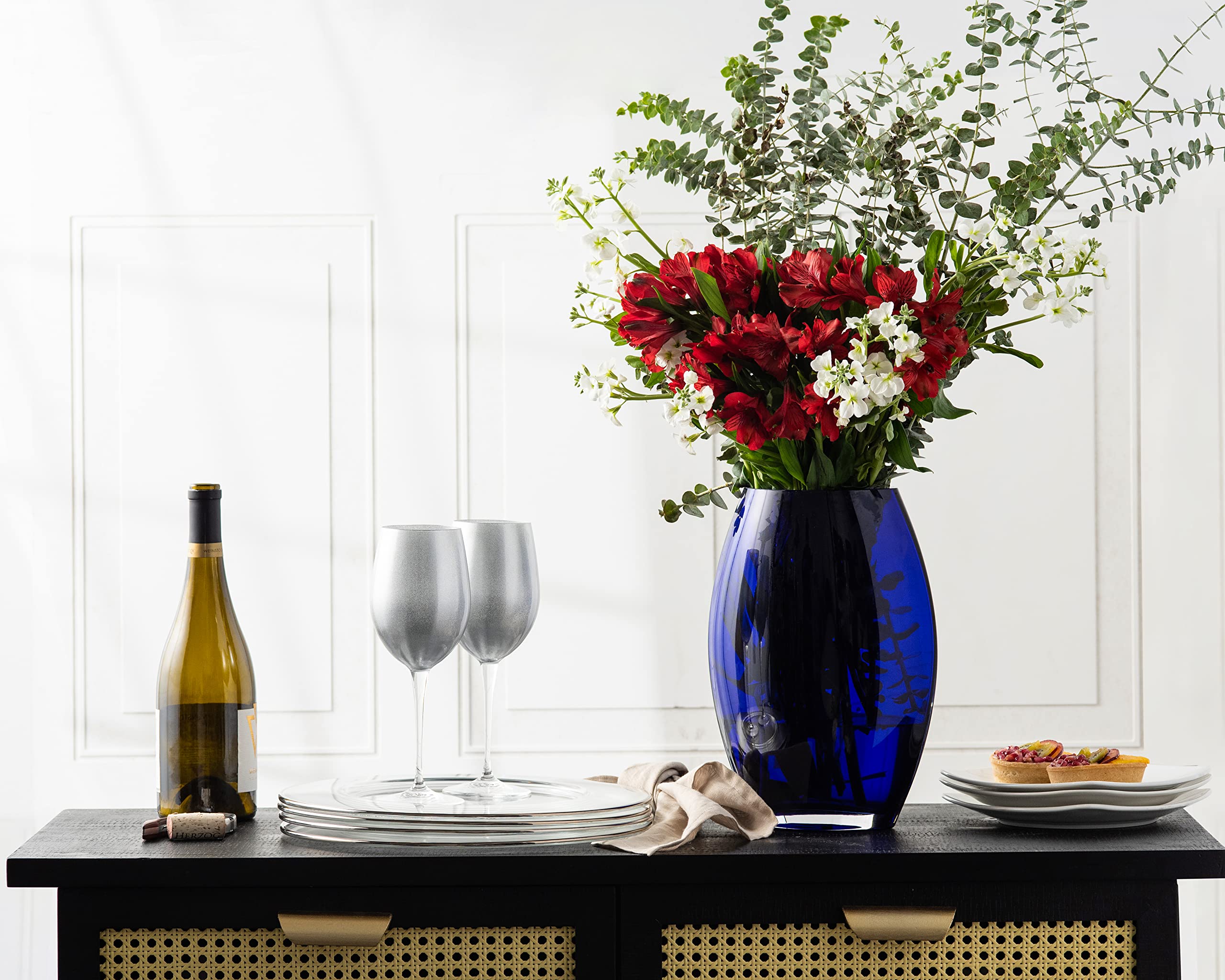 Amazon.co.jp: Barski - Handmade Glass - Oval Vase - Cobalt - 12